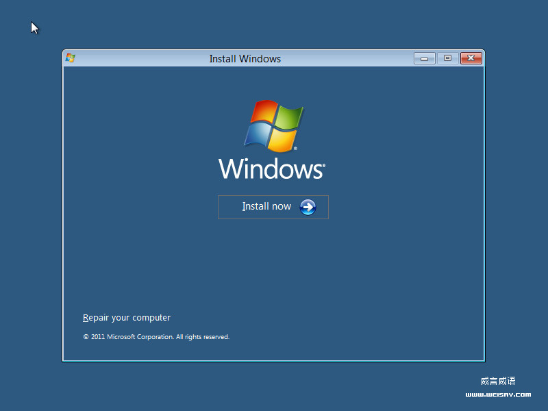 Windows8预览版初体验：安装首屏